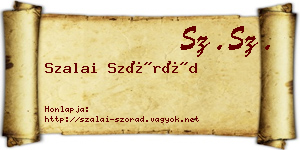 Szalai Szórád névjegykártya